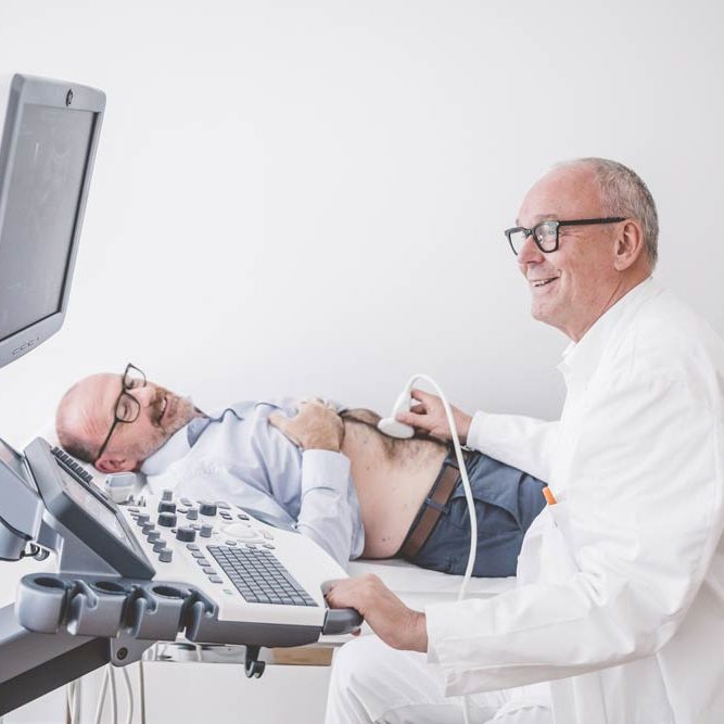 Ultraschall bei Patienten im Bauchbereich