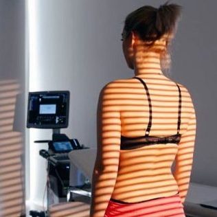 Wirbelsäulenvermessung bei Patientin