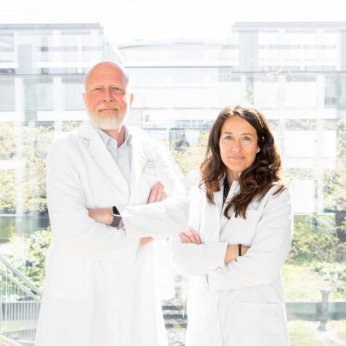 Prof. Dr. med. Rapp und Prof. Dr. med. Sabel arbeiten zusammen an der Beta Klinik.