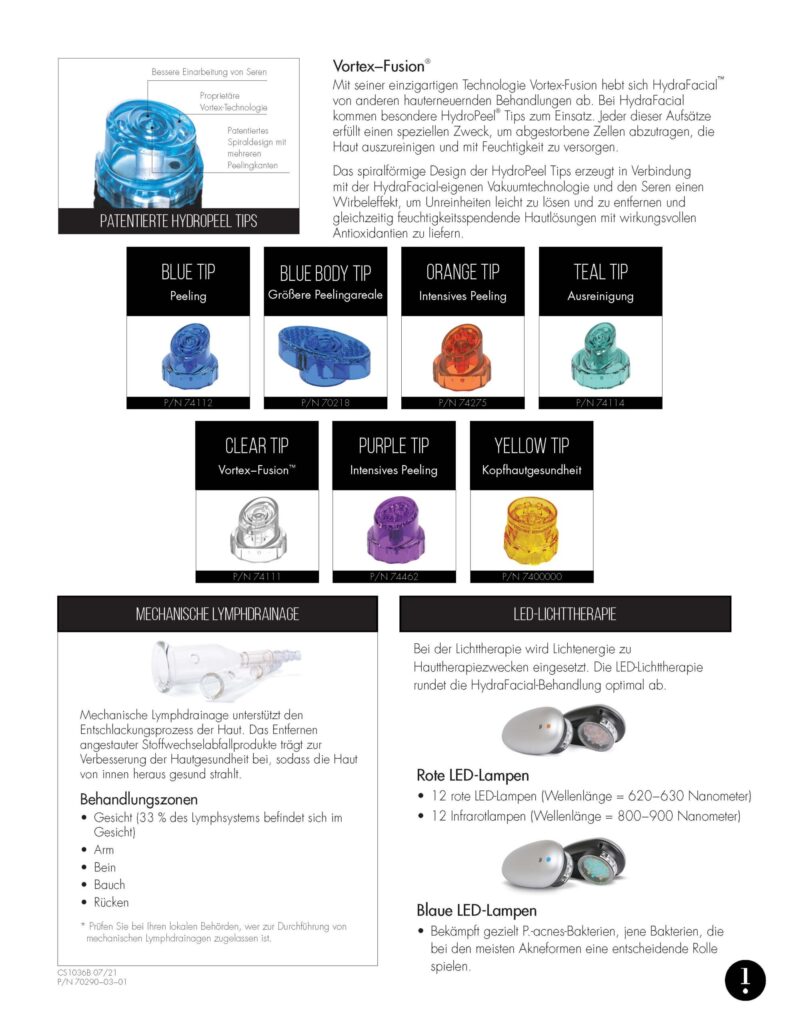 Infoblatt zur Vortex Fusion des Hydra Facials