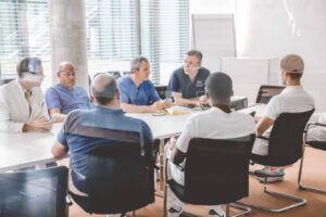 Teambesprechung der Ärzte in Besprechungsraum